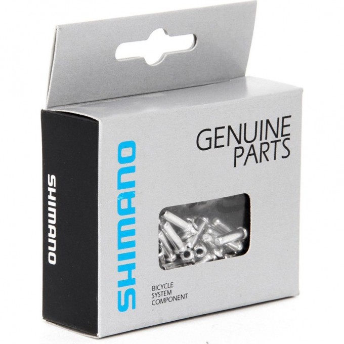 Концевик SHIMANO алюминиевый для троса тормоза, 100 штук Y62098040 Концевик SHIMANO алюминиевый для троса тормоза, 100 штук Y62098040