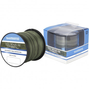 Леска плетёная SHIMANO TECHNIUM TRIB 1250м камуфляжная, зеленая 0,285мм PB 7,5кг