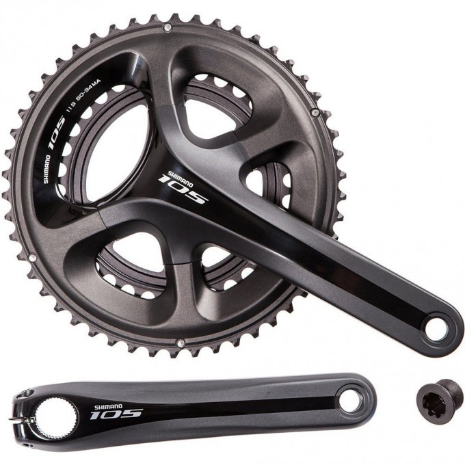 Система SHIMANO 105, 5800, 11 скоростей, 170мм, 52/36T без каретки IFC5800CX26L Система SHIMANO 105, 5800, 11 скоростей, 170мм, 52/36T без каретки IFC5800CX26L