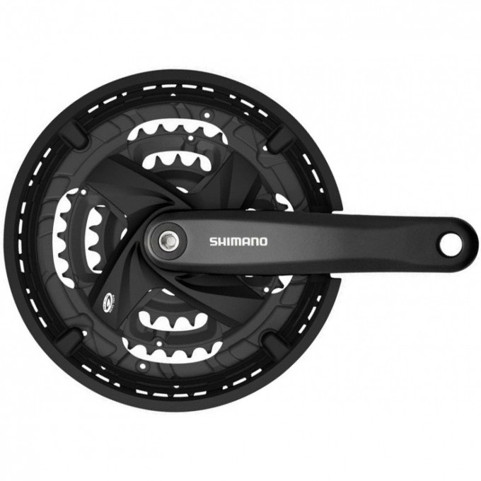 Система SHIMANO ALTUS, M371, 170 мм, квадрат, 44/32/22, с болтами, с защитой, черный EFCM371C422CL Система SHIMANO ALTUS, M371, 170 мм, квадрат, 44/32/22, с болтами, с защитой, черный EFCM371C422CL
